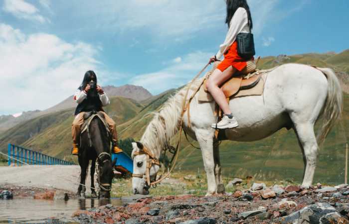 Horse riding tours in Kazbegi, Truso Valley, Caucasus mountains
