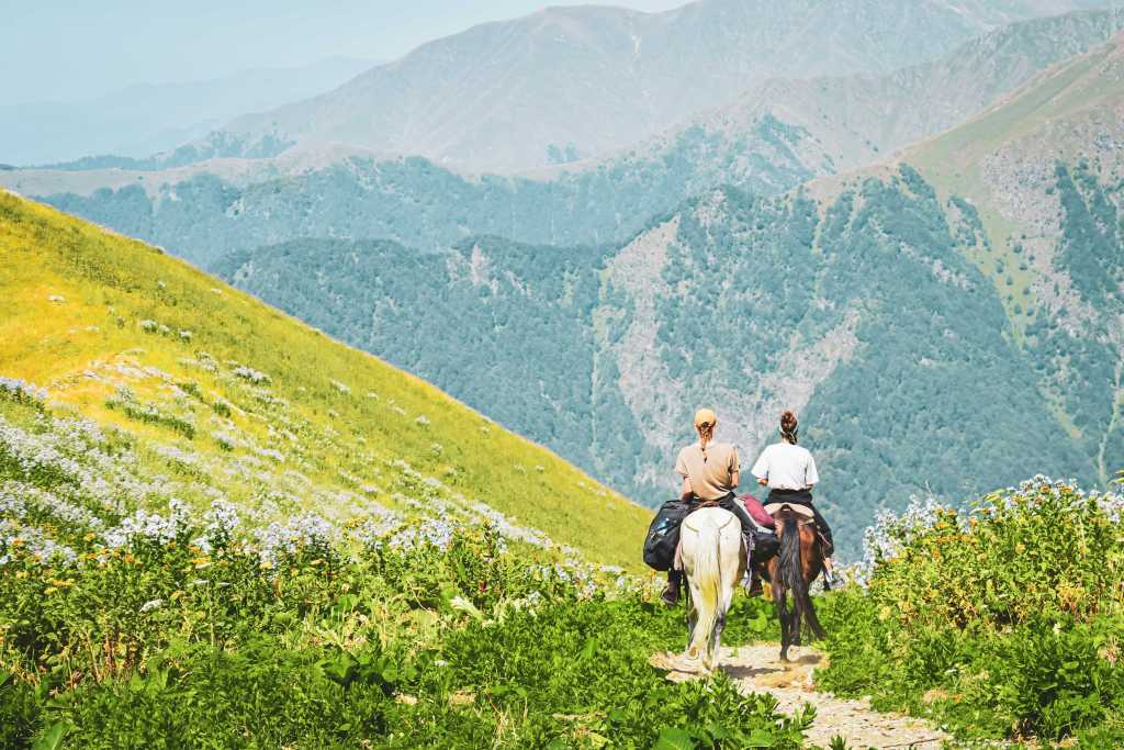 Horse riding tours in Svaneti Caucasus mountains