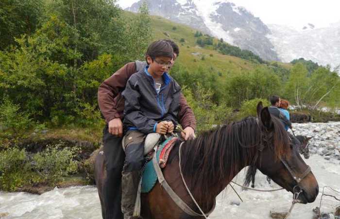 Horse riding tours in Svaneti Caucasus mountains