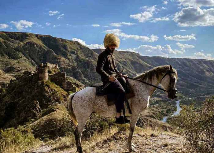 horse tours in Vardzia, Vardzia cave monastery complex, Georgia country